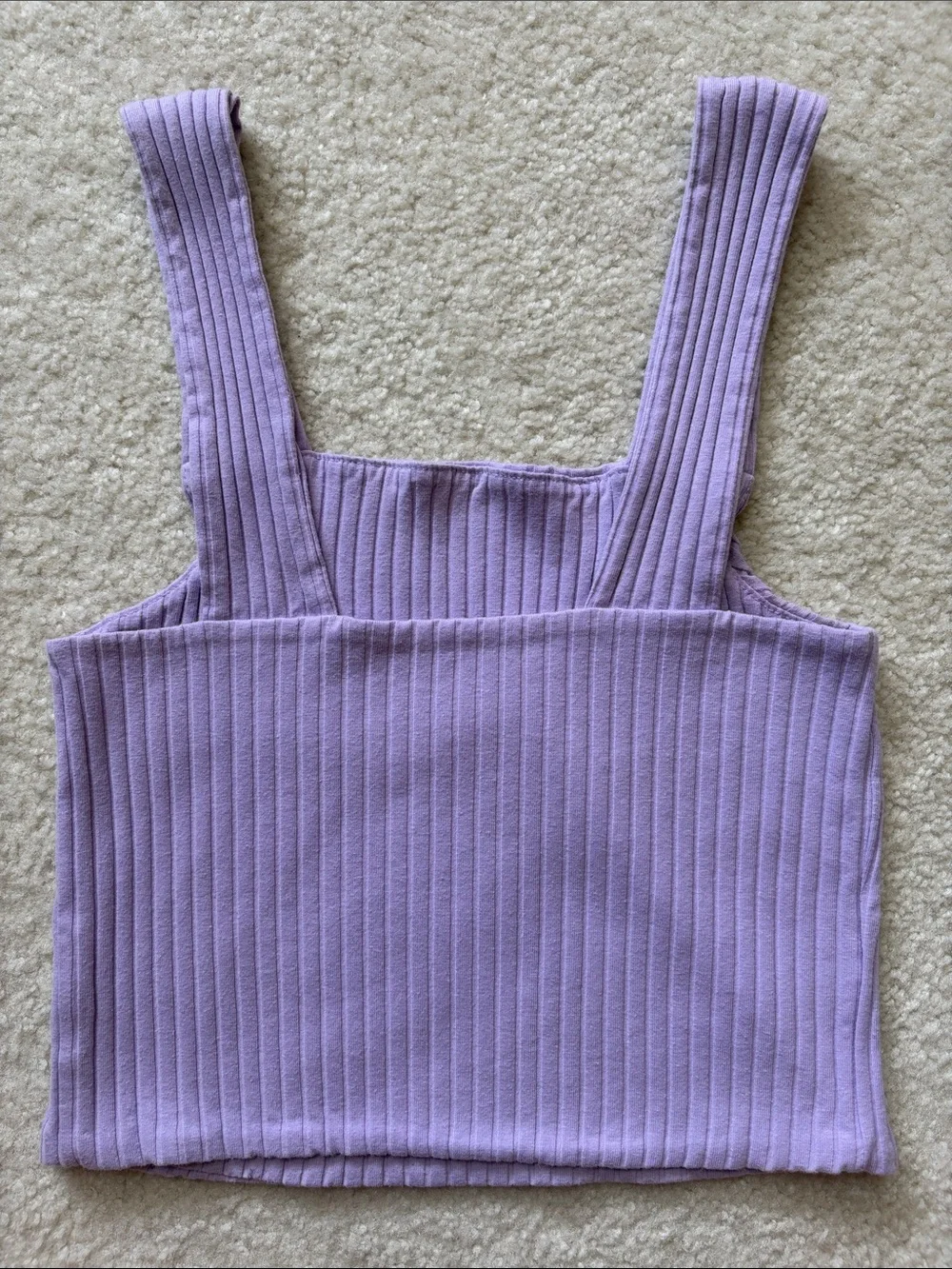 American Eagle Ribbed Square-Neck Crop Top